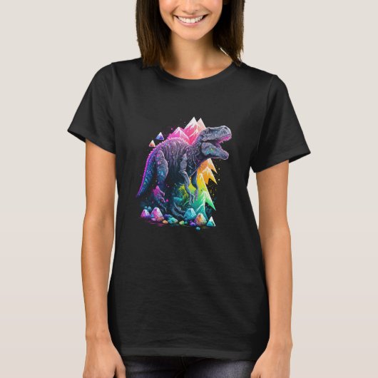 Esoteric Rex Trex Crystals Cute Illustration 8 T-shirt (Voorkant)