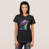 Esoteric Rex Trex Crystals Cute Illustration 8 T-shirt (Voorkant volledig)