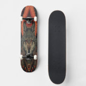 Esoteric Spirit Wolf | Mystical Totem Geometric Persoonlijk Skateboard (Voorkant)