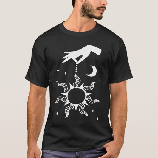 Esoteric Spiritual Moon Hand Line T-shirt (Voorkant)