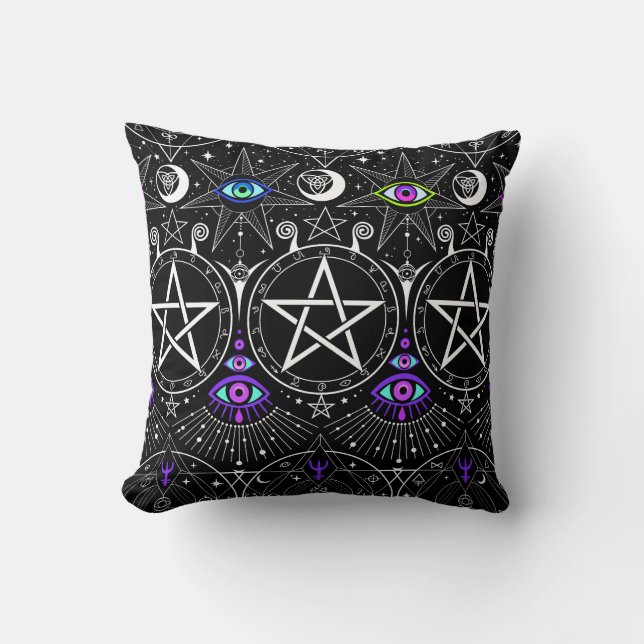 Esoteric symbols Throw Pillow Kussen (Voorkant)