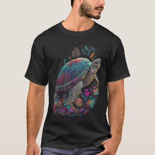 Esoteric Turtle Pet Crystals Cute Illustration T-shirt