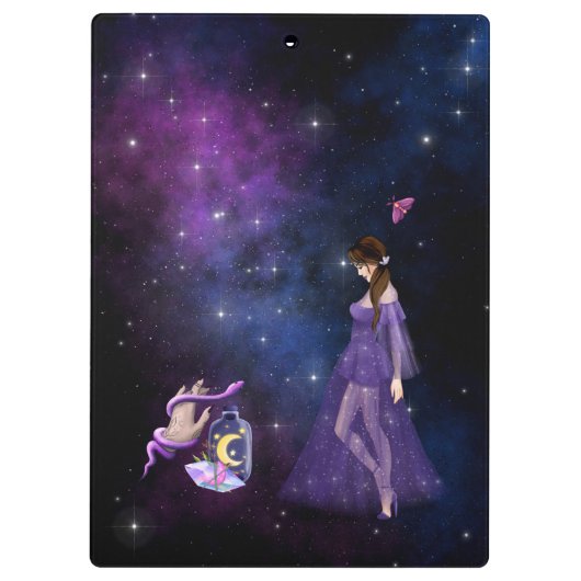 Esoteric Witchcraft Magick Paars Gift for Witch Klembord (Achterkant)