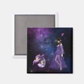 Esoteric Witchcraft Magick Paars Gift for Witch Magneet (Voorkant / Achterkant)