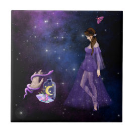 Esoteric Witchcraft Magick Paars Gift for Witch Tegeltje