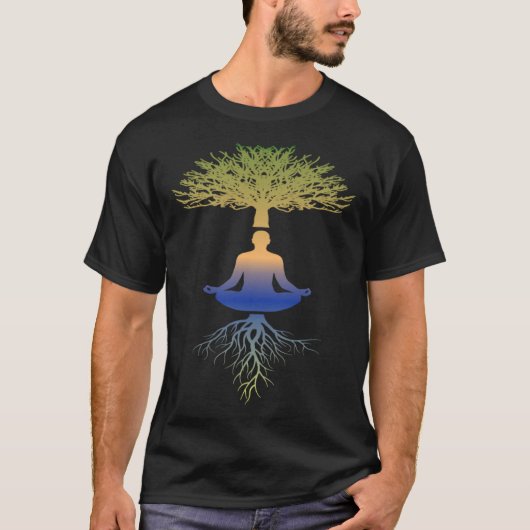 ESOterik Tree of Life Yoga Tree of Life Meditation T-shirt (Voorkant)