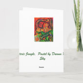 Esoterisch Oerwoud, Vrolijk Kerstfeest Feestdagen Kaart (Achterkant)