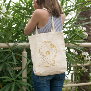 Esoterische hand en aarde tote bag