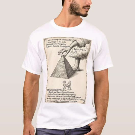 Esoterische Hemelse Oude Piramide T-shirt (Voorkant)