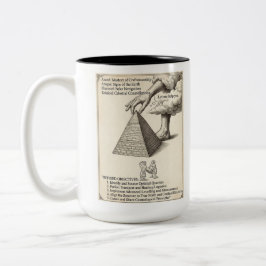 Esoterische Hemelse Oude Piramide Tweekleurige Koffiemok