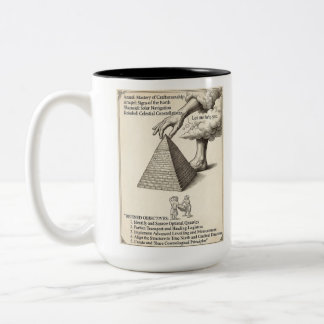 Esoterische Hemelse Oude Piramide Tweekleurige Koffiemok
