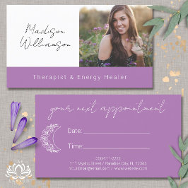 Esoterische Holistische Moderne Maan Foto Afspraak Visitekaartje