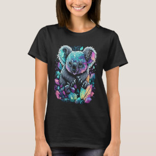 Esoterische Koala beer Huisdier Kristallen Schatti T-shirt
