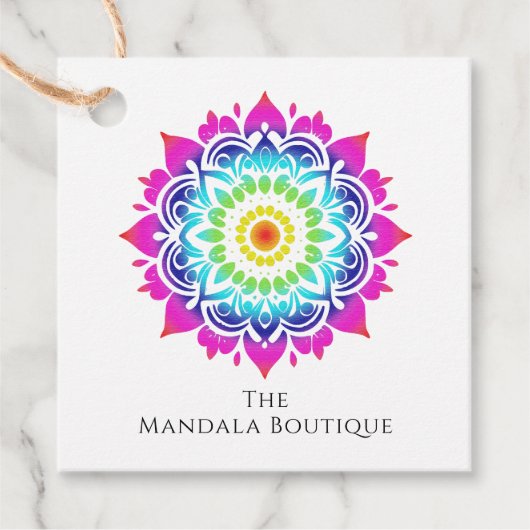Esoterische Mandala Holistische Metafysische Boho  Bedankjes Labels (Voorkant)