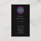 Esoterische Mandala Holistische Metafysische Boho  Visitekaartje (Achterkant)