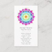 Esoterische Mandala Holistische Metafysische Boho  Visitekaartje (Achterkant)