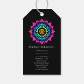 Esoterische Mandala Holistische Metafysische Dank  Cadeaulabel (Achterkant)