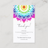 Esoterische Mandala Holistische Metafysische Dank  Visitekaartje (Voorkant)