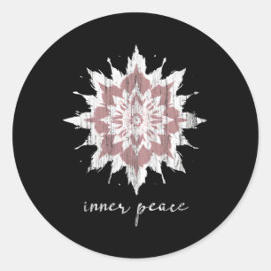 Esoterische meditatie Lotusbloem Innerlijke vrede  Ronde Sticker
