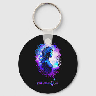 Esoterische meditatie waterverf Namaste yoga  Sleutelhanger