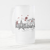 Esoterische MOK!!! Matglas Bierpul (Voorkant links)