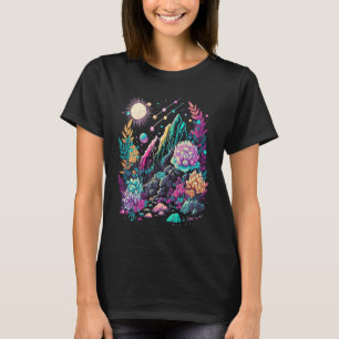 Esoterische Natuur Kristallen Schattige Illustrati T-shirt