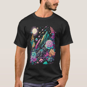 Esoterische Natuur Kristallen Schattige Illustrati T-shirt
