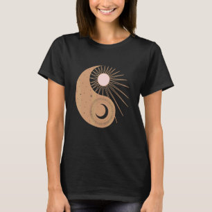 Esoterische occulte pentagram magie yinyang zon en t-shirt