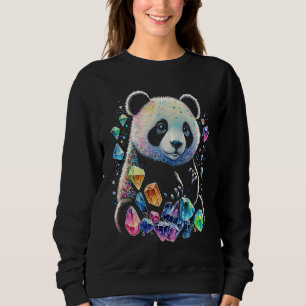 Esoterische Pandakristallen Mooie Illustratie Trui