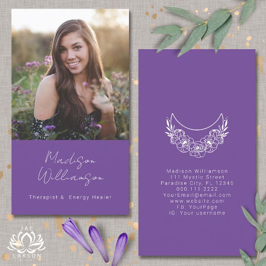 Esoterische Psychische Energie Moderne Halve Maan  Visitekaartje