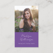 Esoterische Psychische Energie Moderne Halve Maan  Visitekaartje (Voorkant)