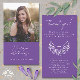 Esoterische Psychische Moderne Foto Klant Dank u Visitekaartje