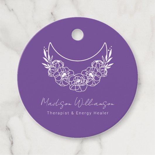 Esoterische Psychische Moderne Minimalistische Hal Bedankjes Labels (Voorkant)