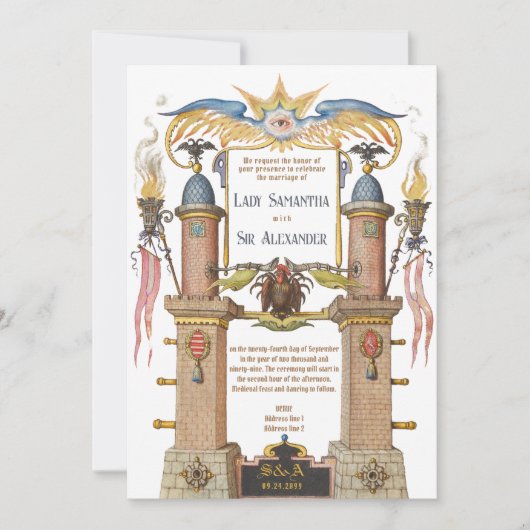 Esoterische Renaissance Manuscript Middeleeuwse br Kaart (Voorkant)