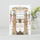 Esoterische Renaissance Manuscript Middeleeuwse br Kaart (Staand voorkant)