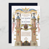 Esoterische Renaissance Manuscript Middeleeuwse br Kaart (Voorkant / Achterkant)