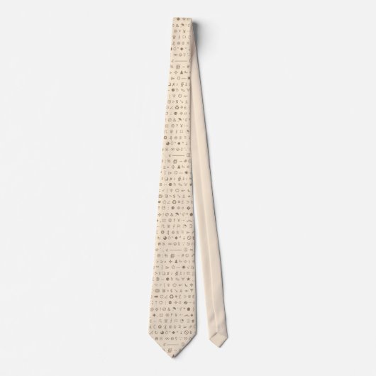Esoterische symbolen stropdas - Unicode-perkament (Voorkant)