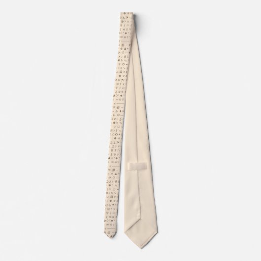 Esoterische symbolen stropdas - Unicode-perkament (Achterkant)