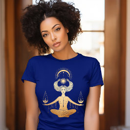 Esoterische symboliek van goud t-shirt