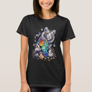 Esoterische Tijger Kristallen Mooie Illustratie 8 T-shirt