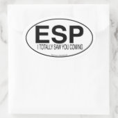 ESP Funny Euro Oval Decal Style Slogan Ovale Sticker (Tas)