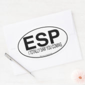 ESP Grappige Euro Ovale Sticker Stijl Slogan (Envelop)