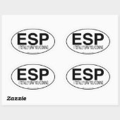ESP Grappige Euro Ovale Sticker Stijl Slogan (Vel)
