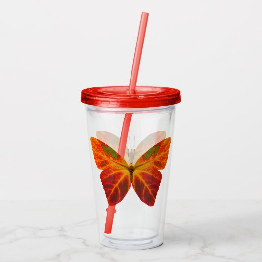 esp-lefbutterfly 2 acryl drinkbeker (Achterkant)