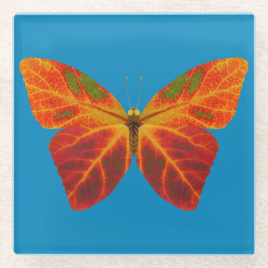 esp-lefbutterfly 2 glazen onderzetter (Voorkant)