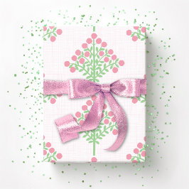 Espalier Bloom in Pink and Green Cadeaupapier