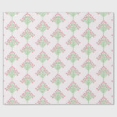 Espalierbloei in roze en groen cadeaupapier (Vlak)