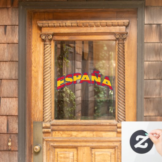 España 1 raamsticker (Huis Deur)