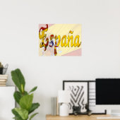 España Banderas ~ Spaanse vlag Poster (Thuiskantoor)