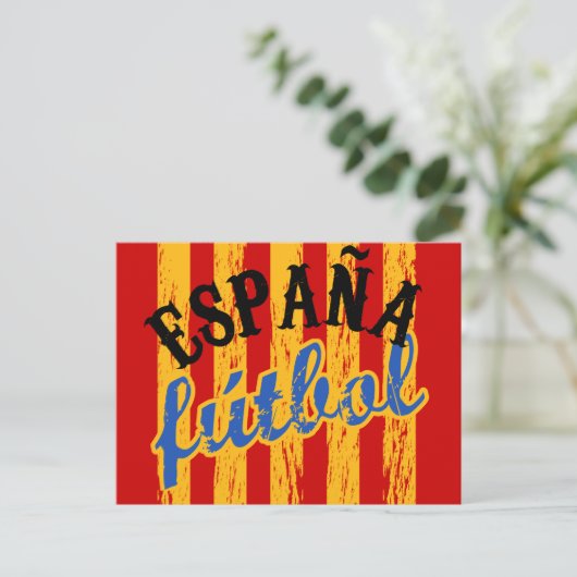 España Fútbol Briefkaarten (Staand voorkant)